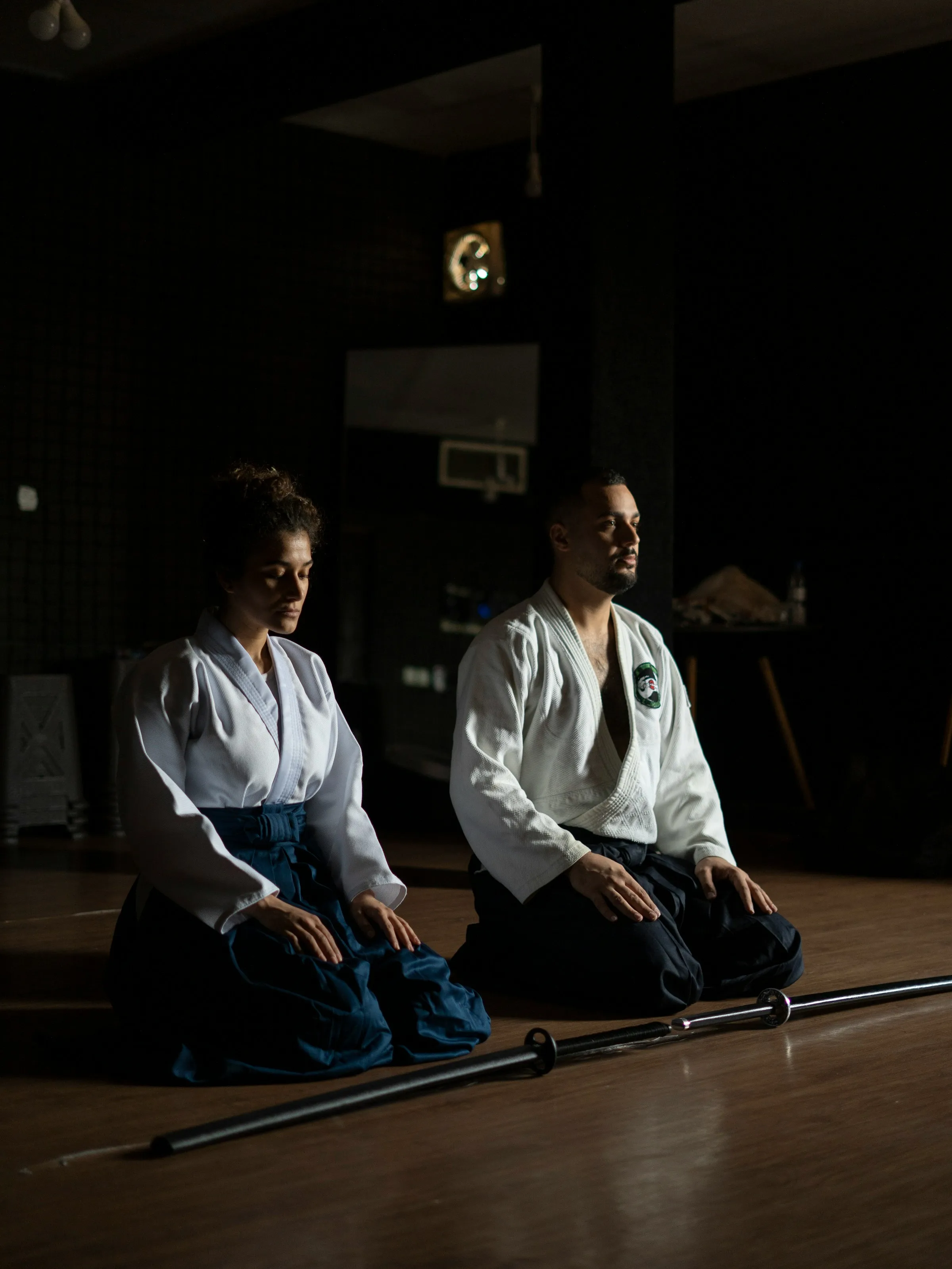 杖道の稽古風景